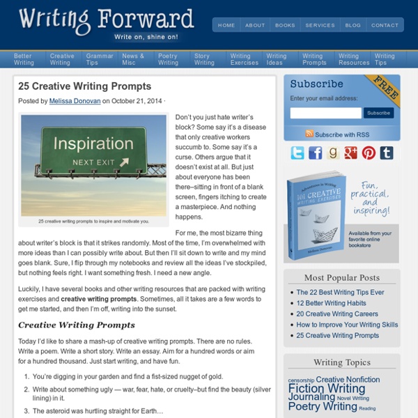 25 Creative Writing Prompts