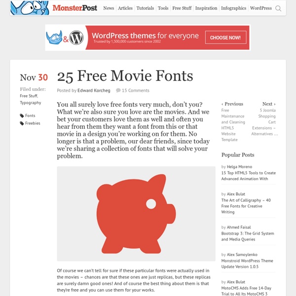 25 Free Movie Fonts