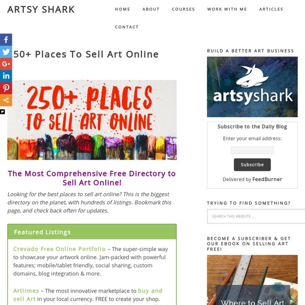 250+ Places Artists Can Sell Online