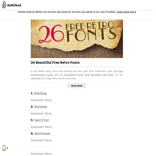26 Beautiful Free Retro Fonts