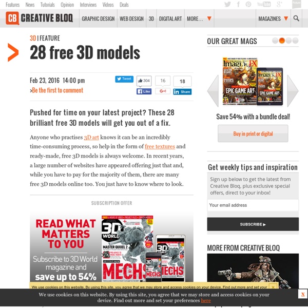 30 top free 3D models