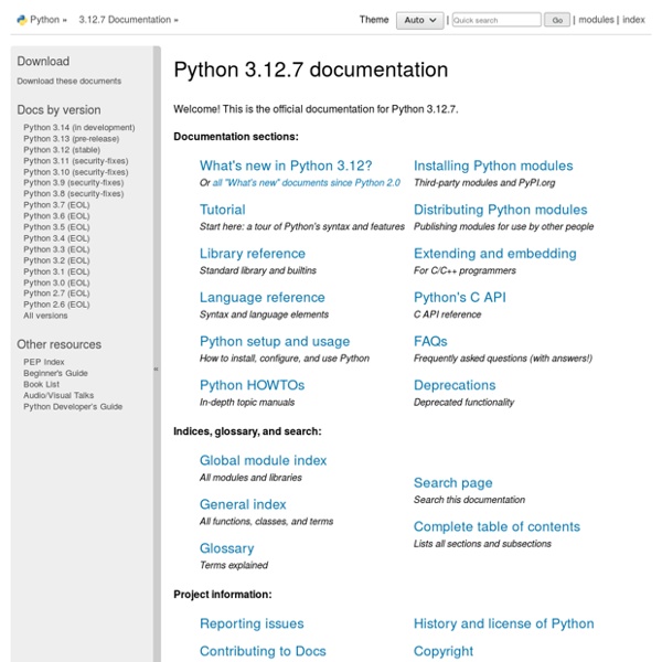 Python Documentation