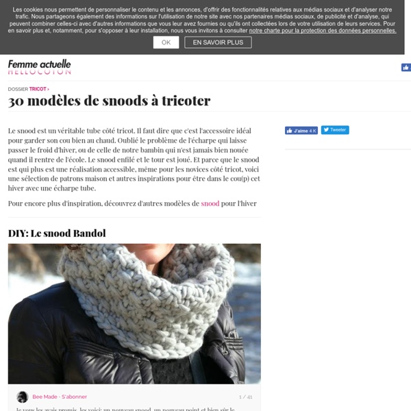 20 modèles de snood à tricoter