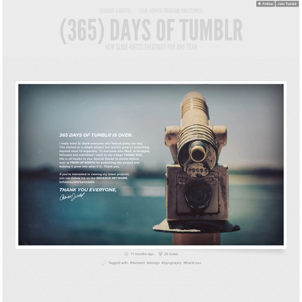 (365) Days of Tumblr