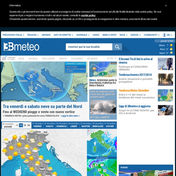 Meteo e Previsioni del tempo in Italia