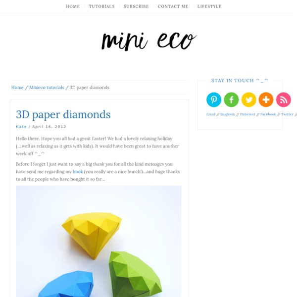 3D paper diamonds