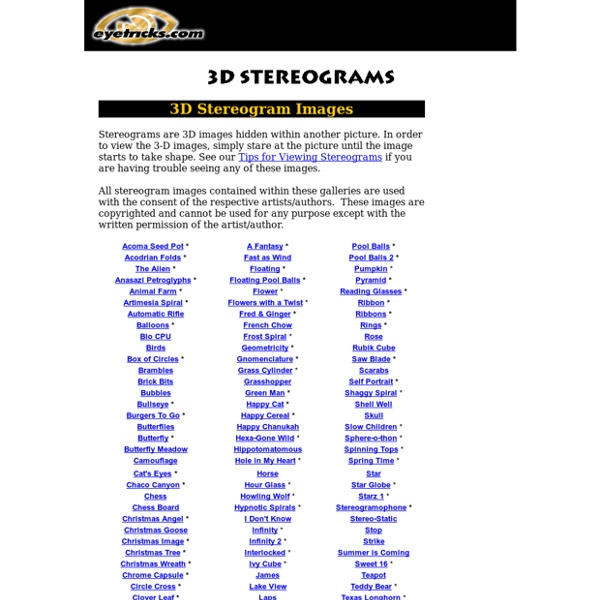3D Stereograms - eyetricks.com