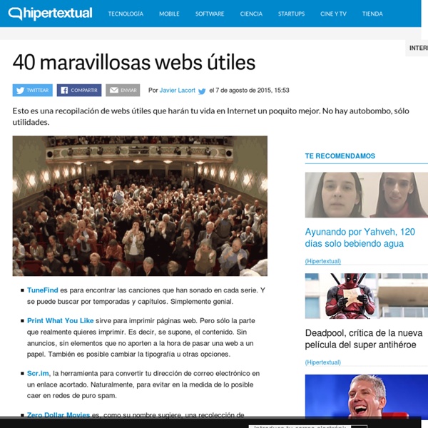 40 maravillosas webs útiles