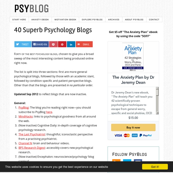 40 Superb Psychology Blogs