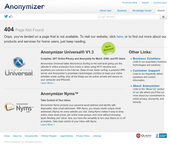 Hide IP and Anonymous Web Browsing Software — Anonymizer