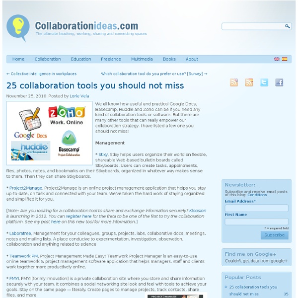25 collaboration tools you should not miss