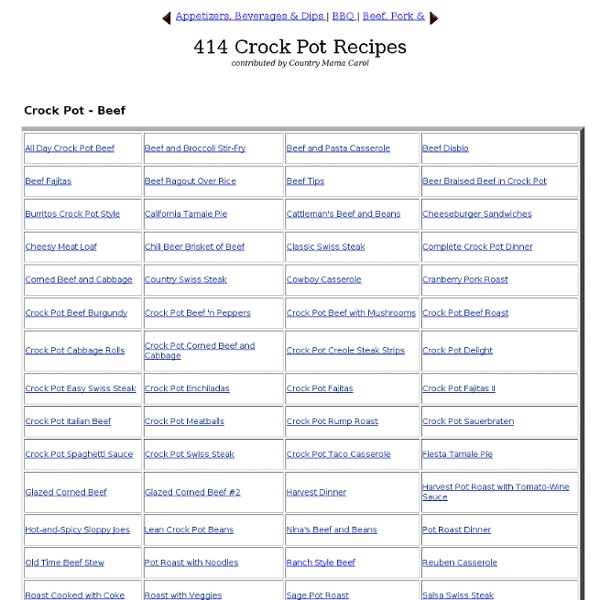 414 Crock Pot Recipes