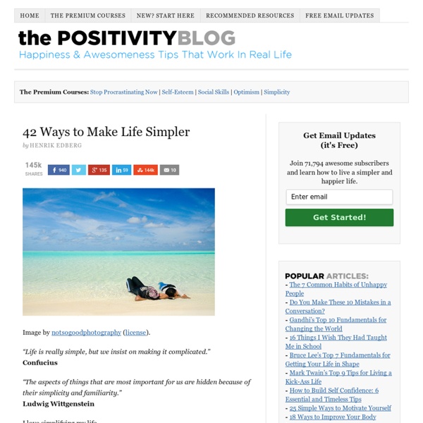 42 Ways to Make Life Simpler