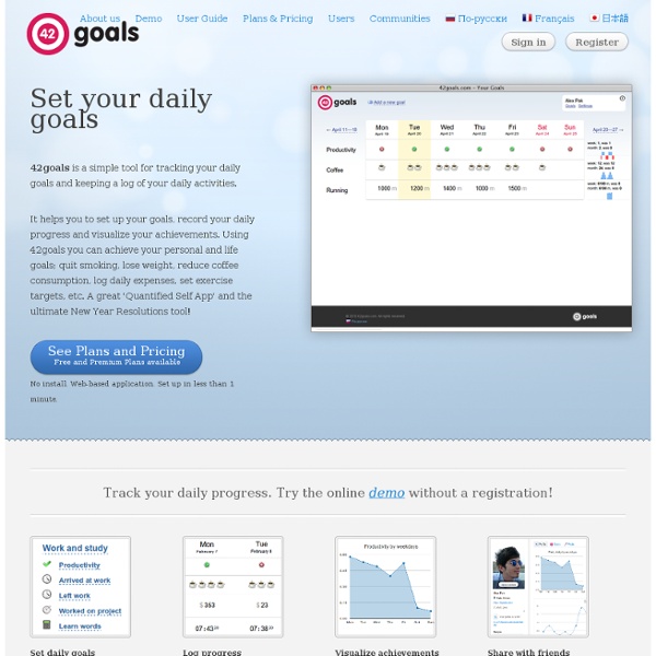 42goals — a simple tool for tracking daily goals