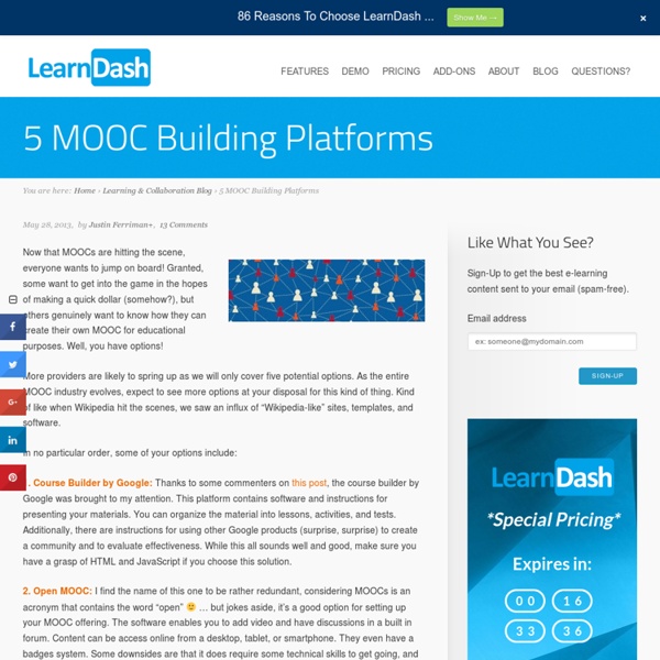 5 MOOC Building Platforms