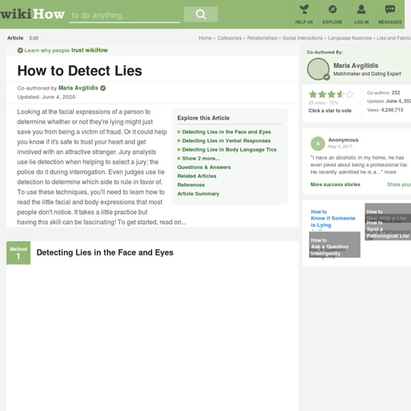 How to Detect Lies: 25 steps