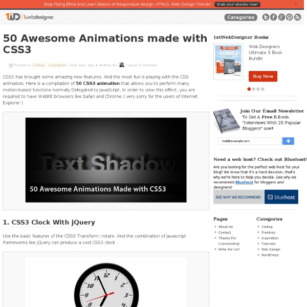 50 Awesome CSS3 Animations