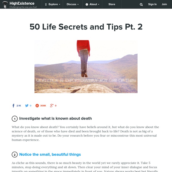 50 (More) Life Secrets and Tips