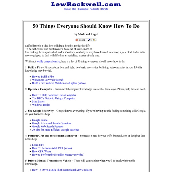 50 Things Everyone Should Know Pearltrees