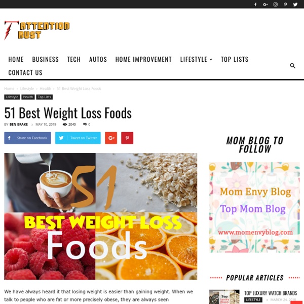 51 Best Weight Loss Foods - Attention Trust