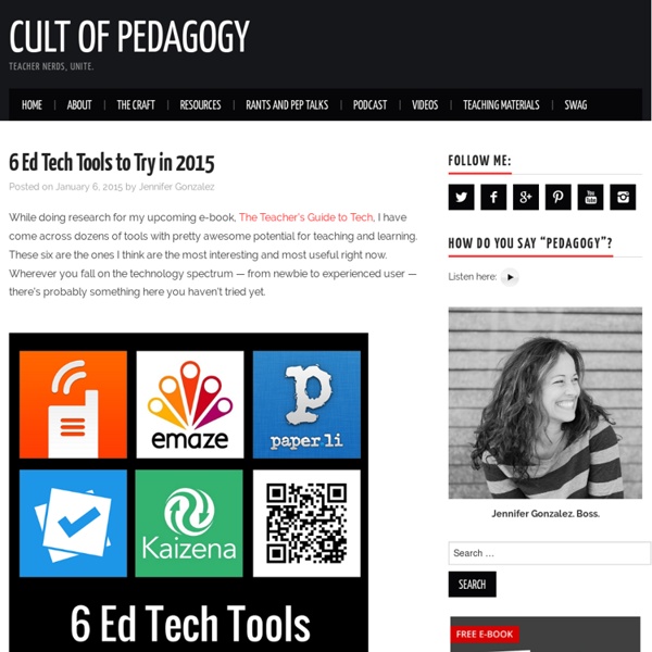 6 Ed Tech Tools to Try in 2015