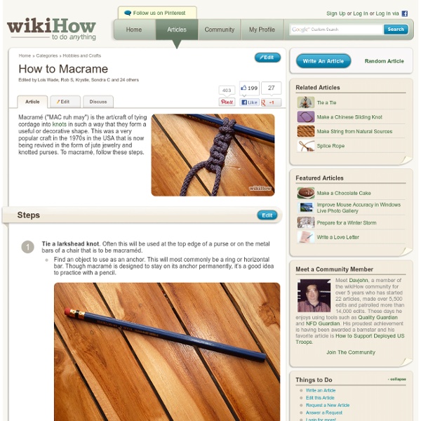 How to Macrame: 10 steps (with video)