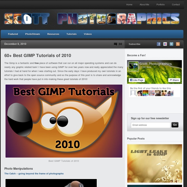 60+ Best GIMP Tutorials of 2010