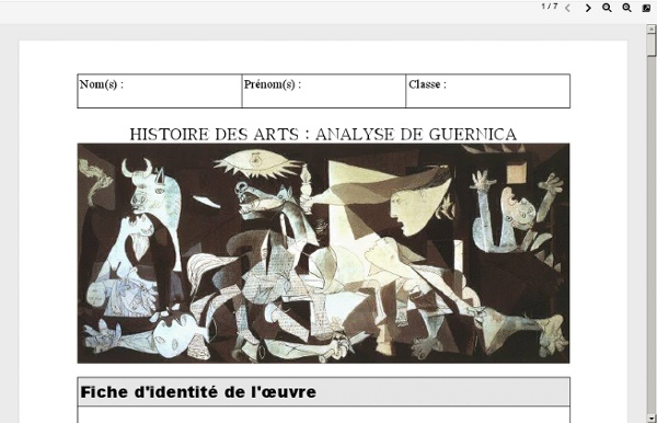 Une analyse possible de Guernica