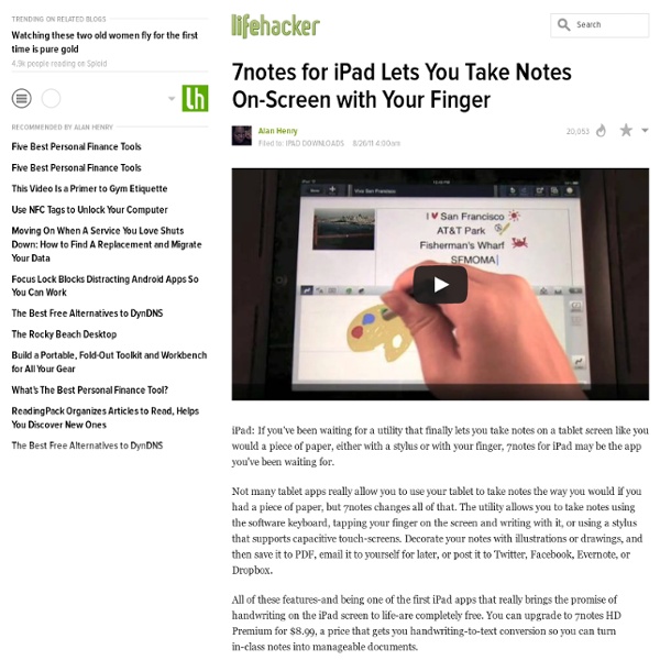 7notes for iPad Lets You Take Notes On-Screen with Your Finger