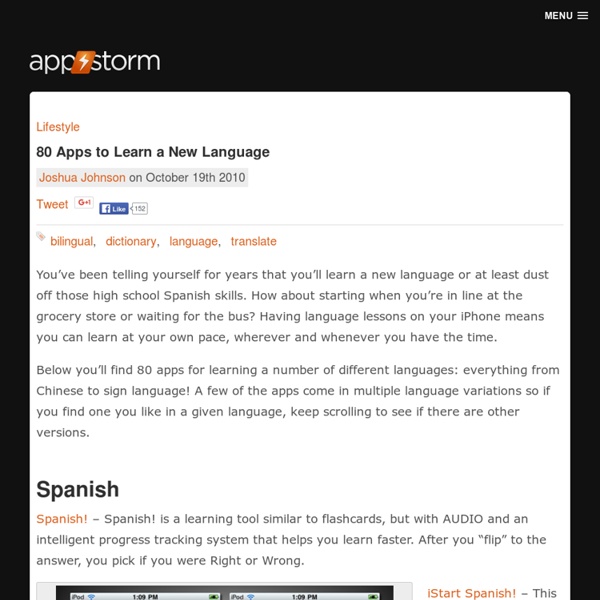 80 Apps to Learn a New Language