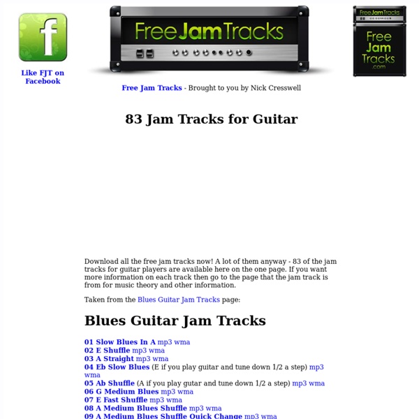 83 Jam Tracks For Guitar