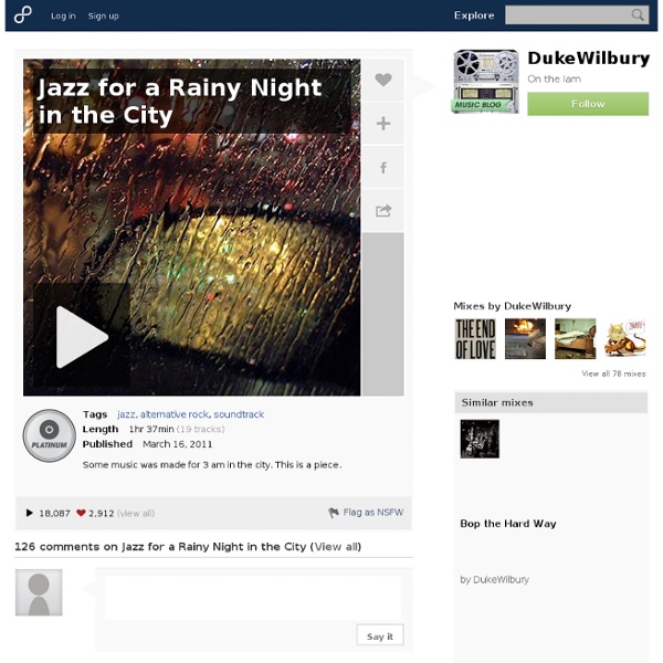 Jazz for a Rainy Night in the City