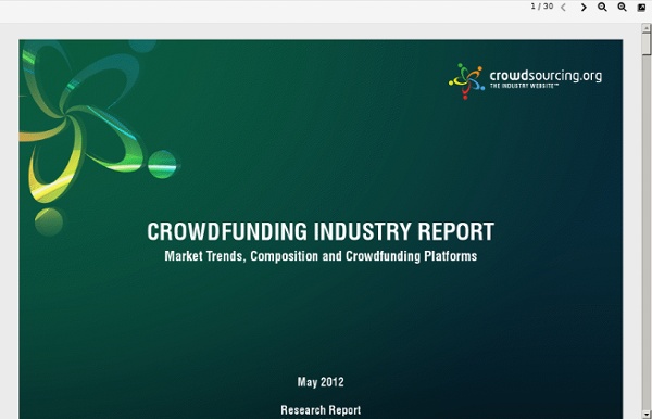 Massolution crowdfunding report 2012 pdf