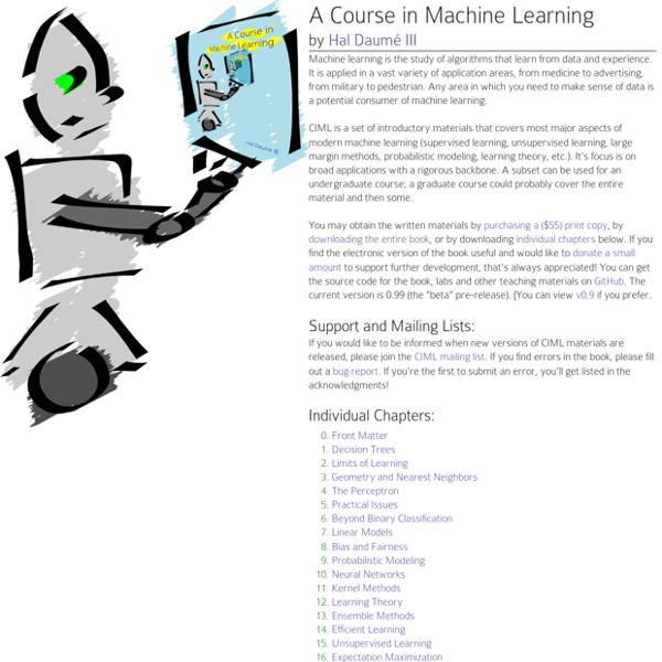 A Course in Machine Learning