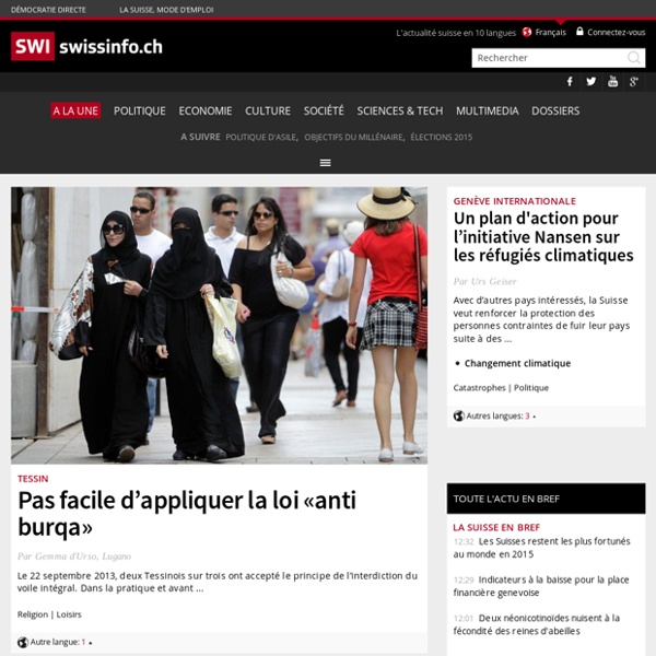Plateforme suisse d'informations - Nouvelles, radio, téléjournal
