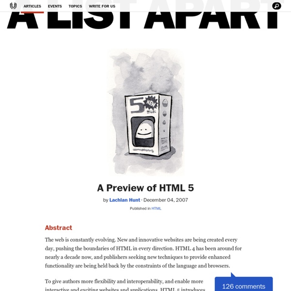 A Preview of HTML 5