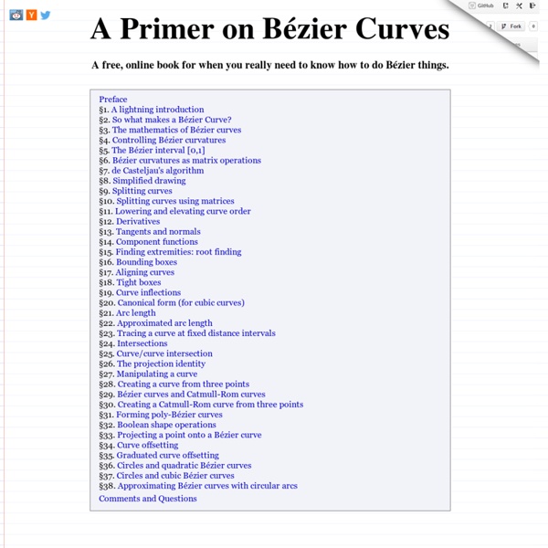 Bezier curves - a primer