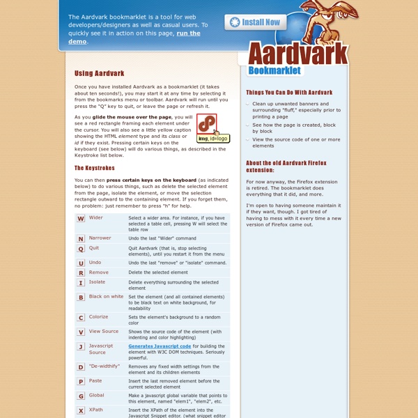 Aardvark Firefox Extension