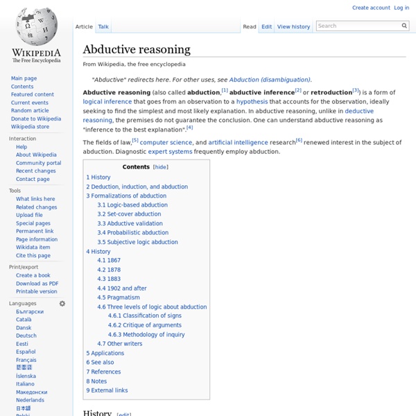 Abductive reasoning