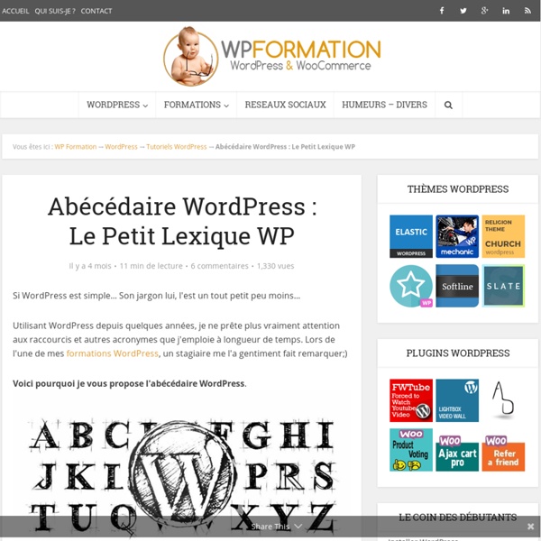 Abécédaire WordPress : Le Petit Lexique WP