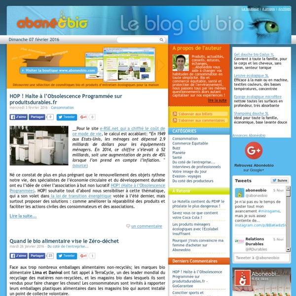 Abonéobio : Le blog du bio