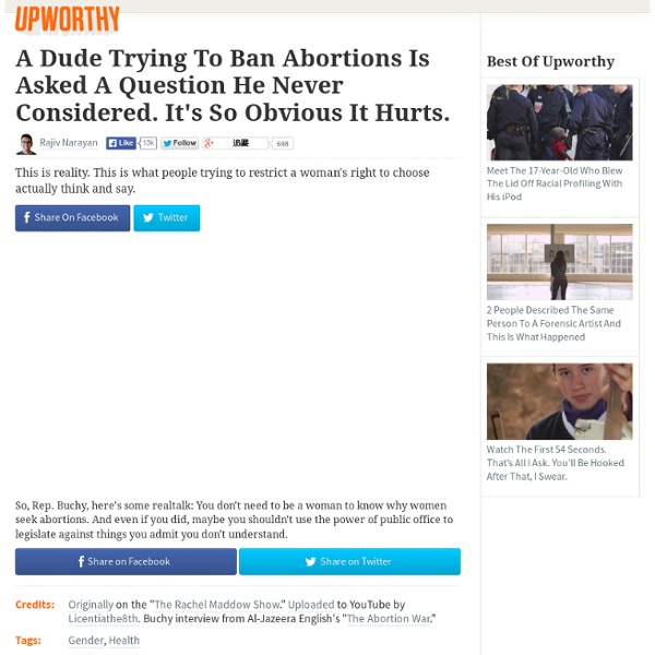 A Dude Trying To Ban Abortions Is Asked A Question He Never Considered. It's So Obvious It Hurts.