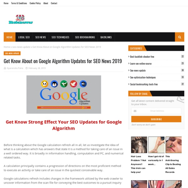 Get Know About on Google Algorithm Updates for SEO News 2019