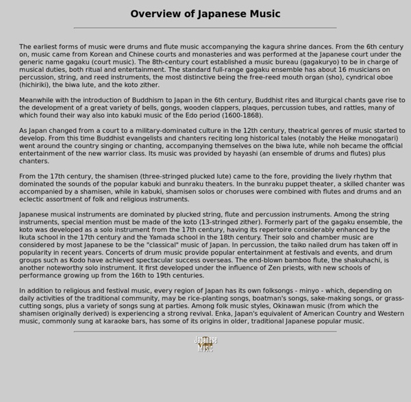 About Japanese Music
