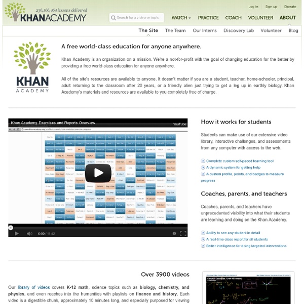 Khan Academy: "technologie pour humaniser"