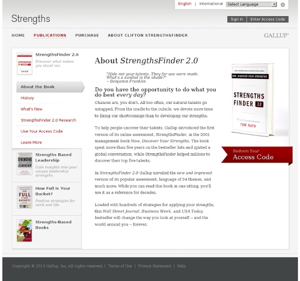About StrengthsFinder 2.0
