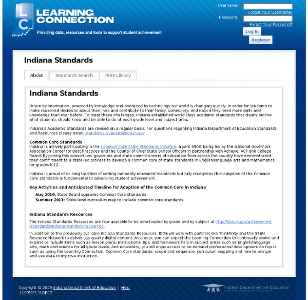 Resources - Indiana Standards & Resources