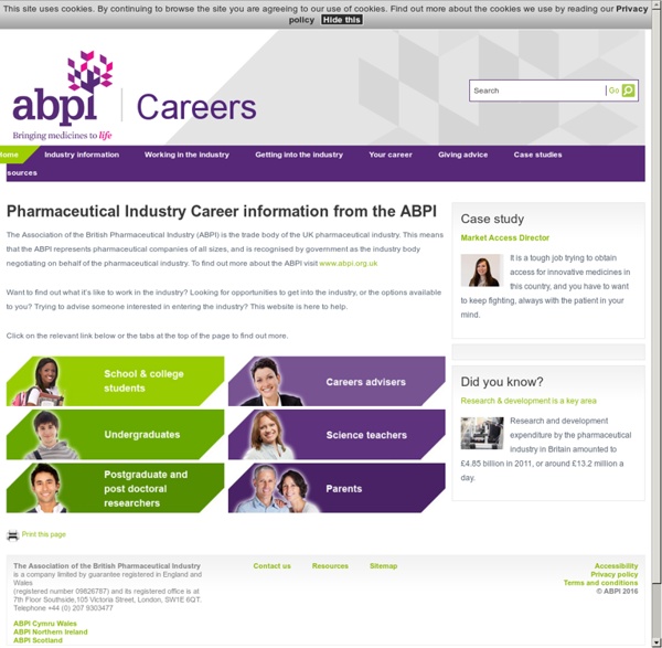 Pharmaceutical Industry Career information from the ABPI - ABPI Careers