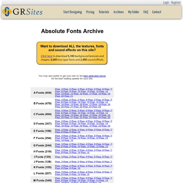Absolute Fonts Archive
