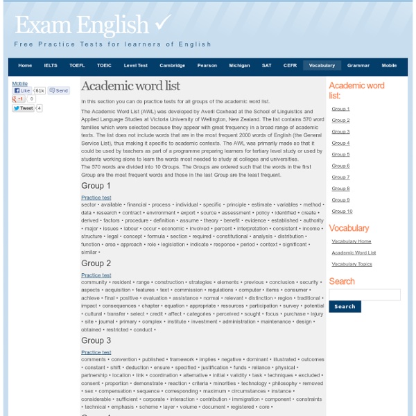 Academic Wordlist